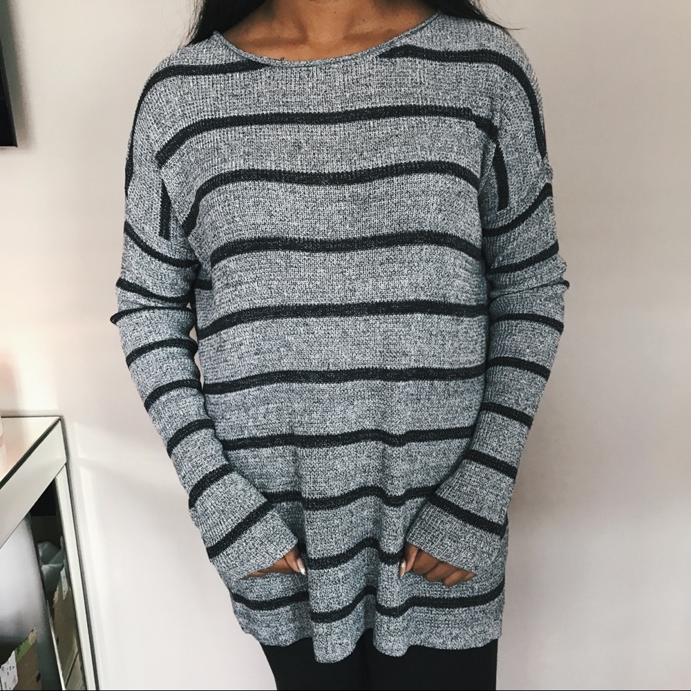 Striped sweater blouse